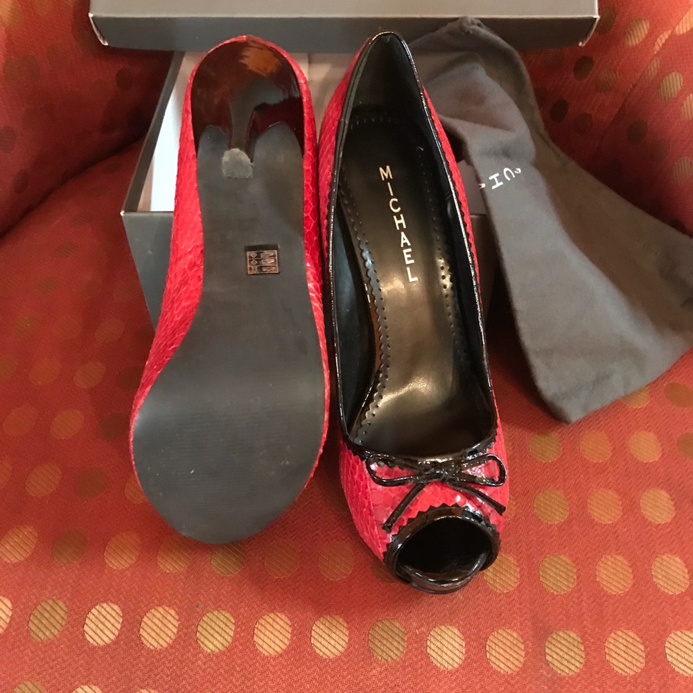 Brand: Michael red and black high heel shoes